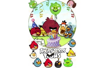 Вафельная картинка Angry Birds № 2_фото Вафельная картинка Angry Birds № 2