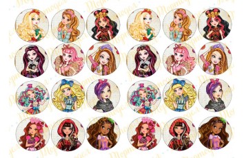 Картинка для маффинов и капкейков Ever After High №1_фото Картинка для маффинов и капкейков Ever After High №1