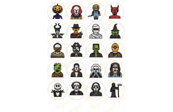 Картинка для маффинов и капкейков Хеллоуин №6