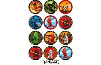 Съедобная картинка на капкейки Ниндзяго №7 Ninjago