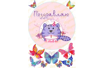 Съедобная картинка День Рождения №23