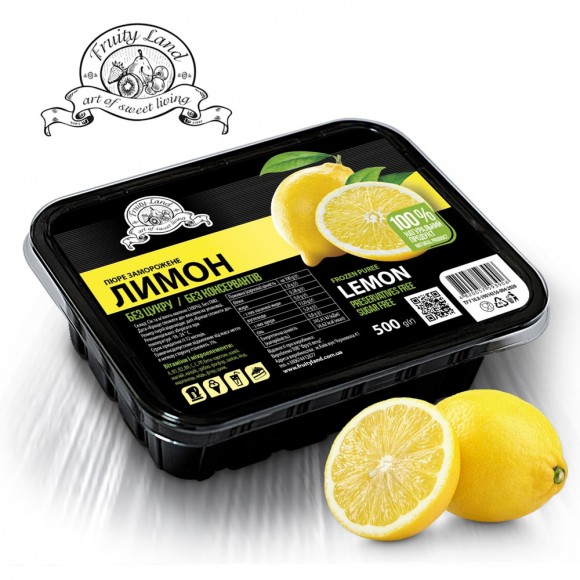 Замороженное пюре Лимон 0,5 кг Fruity Land