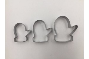 Набор вырубок для печенья Варежка 3 шт с нержавеющей стали