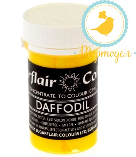 Краситель пастообразный SugarFlairDAFFODIL нарцис. Купить в Киеве и Украине. Цена в интернет магазине Тортодел_фото Краситель пастообразный SugarFlairDAFFODIL нарцис. Купить в Киеве и Украине. Цена в интернет магазине Тортодел