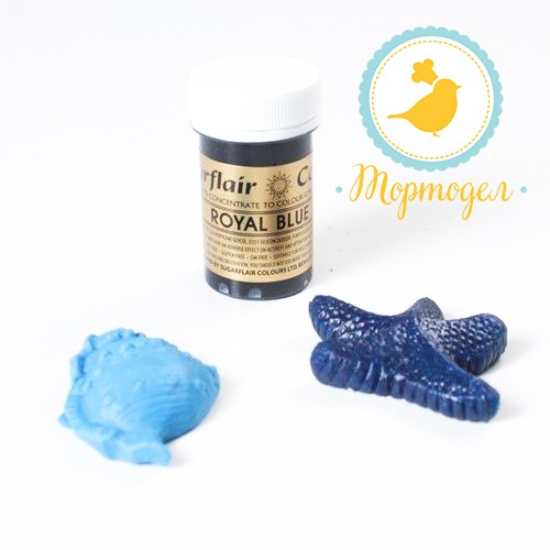 Краситель пастообразный SugarFlair Royal Blue королевский синий. Купить в Киеве и Украине. Цена в интернет магазине Тортодел