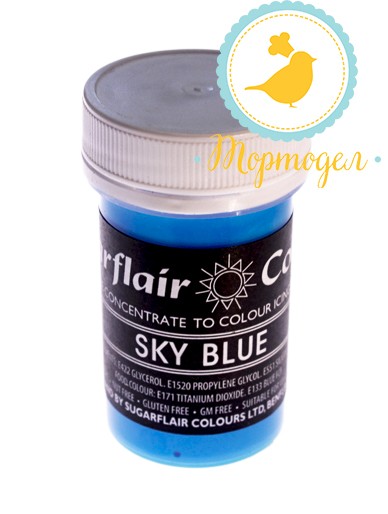 Краситель пастообразный SugarFlair SKY BLUE голубой . Купить в Киеве и Украине. Цена в интернет магазине Тортодел_фото Краситель пастообразный SugarFlair SKY BLUE голубой . Купить в Киеве и Украине. Цена в интернет магазине Тортодел
