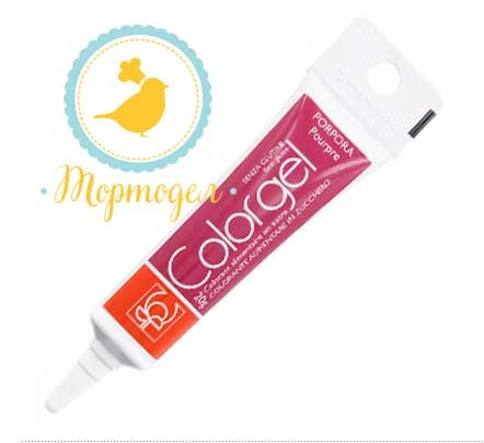 Краситель Modecor Color Gel пурпурно-фиолетовый. Купить в Киеве,Харькове и Украине. Цена в интернет магазине Тортодел