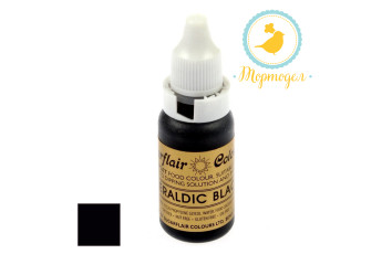 Краситель гелевый SugarFlair HERALDIC BLACK Геральдический Черный 14г._фото Краситель гелевый SugarFlair HERALDIC BLACK Геральдический Черный 14г.