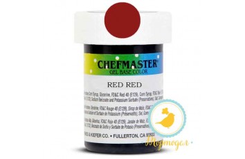 Пастообразный краситель Chefmaster Gel Base Color Red Red (красный-красный) 28,35 г.