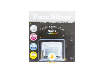 Блестящая пыльца Серебрянный (Pure Silver) Magic Colours Lustre Dust(Мэджик Колорс Ластэ Даст) 7 мл_фото Блестящая пыльца Серебрянный (Pure Silver) Magic Colours Lustre Dust(Мэджик Колорс Ластэ Даст) 7 мл