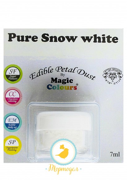 Пыльца для декора Белоснежно-белый (Pure Snow White) Magic Colours Petal Dust(Мэджик Колорс Петл Даст ). Купить в Киеве,Харькове и Украине. Цена в интернет магазине Тортодел