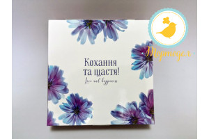 Коробка для конфет 185х185х42 на 16 штук №8 Василек_фото Коробка для конфет 185х185х42 на 16 штук №8 Василек