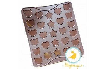 Коврик силиконовый для выпечки фигурных макаронс 240*270мм