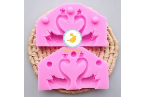 Силиконовый молд  Лебеди ЗД,размер 11,4х6,7х1,5(3) см