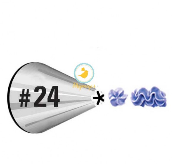Насадка кондитерская закрытая звезда № 24. Купить в Киеве,Харькове и Украине по лучшей цене в интернет магазине Тортодел