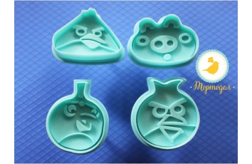 Набор плунжеров Angry Birds из 4 ед._фото Набор плунжеров Angry Birds из 4 ед.