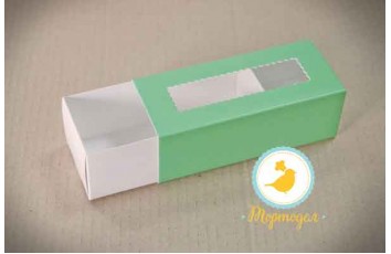 Коробка для Макаронс Мятная 141х59х49