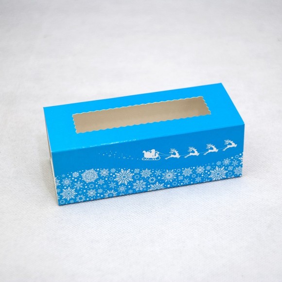 Коробка для макаронс Новогодняя синяя 141х59х49.Купить в Харькове,Киеве по лучшей цене в интернет- магазине Тортодел_фото Коробка для макаронс Новогодняя синяя 141х59х49.Купить в Харькове,Киеве по лучшей цене в интернет- магазине Тортодел