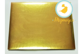 Поднос для торта прямоугольный золото/золото 30 х 40 см_фото Поднос для торта прямоугольный золото/золото 30 х 40 см