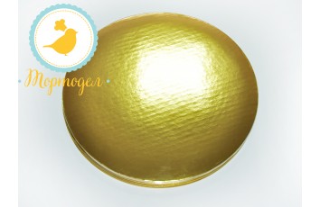 Поднос для торта круглый золото/золото D 40 см