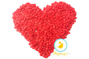 Сердца красные перламутровые Топ-Продукт 100 г.