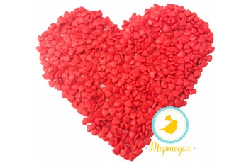 Сердца красные перламутровые Топ-Продукт 50 г._фото Сердца красные перламутровые Топ-Продукт 50 г.