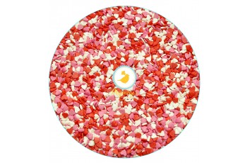 Посыпка Сердечки красно/бело/розовые мини Топ-Продукт 50 г_фото Посыпка Сердечки красно/бело/розовые мини Топ-Продукт 50 г