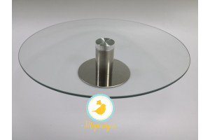 Подставка крутящейся для работы с тортом 300*70 мм №4 Стеклянная_фото Подставка крутящейся для работы с тортом 300*70 мм №4 Стеклянная