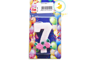 Свеча цифра "7"_фото Свеча цифра "7"