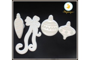 Набор вырубок Елочные игрушки №2 из 4 ед.