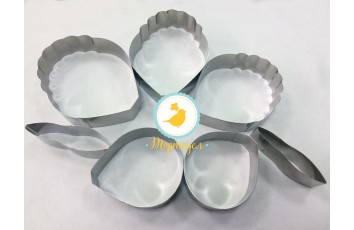 Набор вырубок Пион из 7-х ед металл_фото Набор вырубок Пион из 7-х ед металл