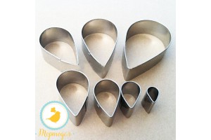 Набор вырубок Лист из 7 ед. (металл)  (от 1.5 см до 7 см)
