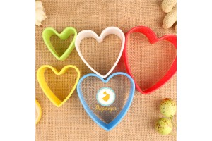 Набор вырубок для печенья Сердца из 5 ед.