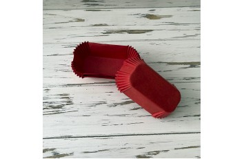 Форма прямоугольня для эклеров, пирожных - красная 80х35x30 50шт.