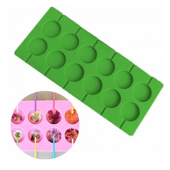 Форма силиконовая для леденцов Lolli Pop из 12 шт_фото Форма силиконовая для леденцов Lolli Pop из 12 шт