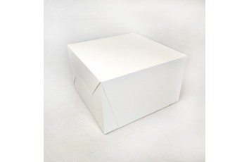 Коробка для торта 250х250х150 мелованный картон_фото Коробка для торта 250х250х150 мелованный картон