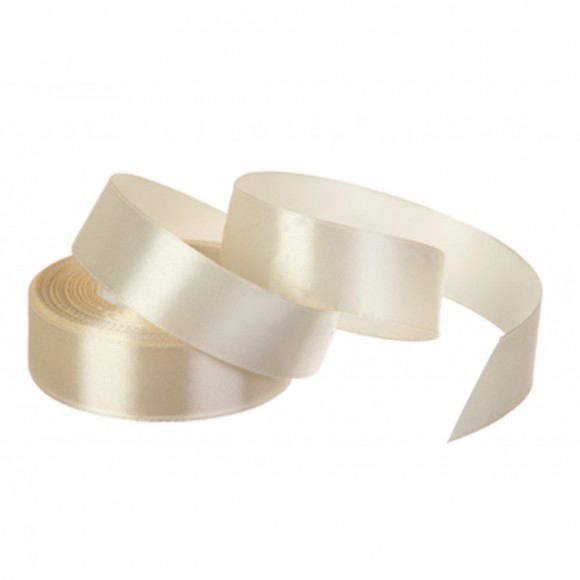Лента атласная 25 мм бежевая №02 (23м)_фото Лента атласная 25 мм бежевая №02 (23м)