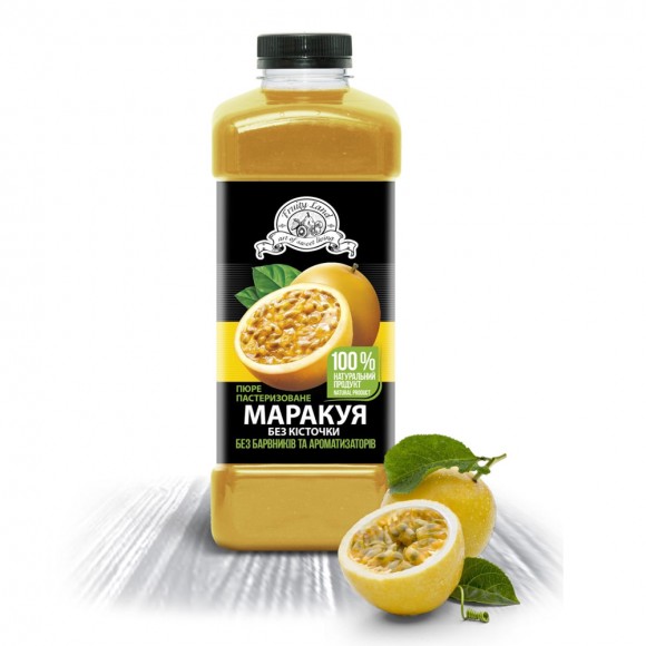 Маракуя без косточки пюре пастеризованное (1кг) Fruity Land